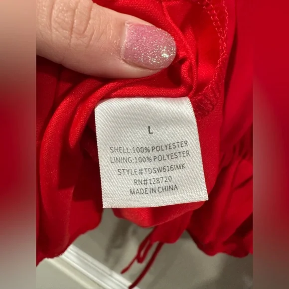 NWT Red Ruffled Women's Top - Picture 5 of 5